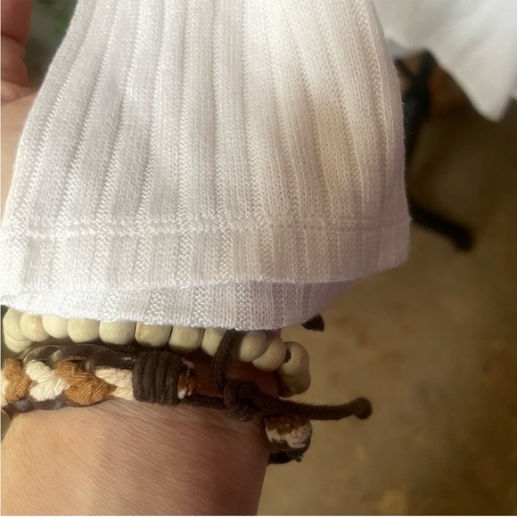 Free People NWT Drippy Thermal White Cowl Neck Tunic - Picture 5 of 10